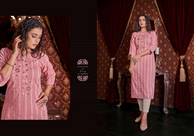 Kalaroop Optical By Kessi 13645-13650 Embroidery Kurtis Catalog